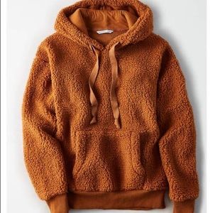 AMERICAN EAGLE | Sherpa Pullover Hoodie